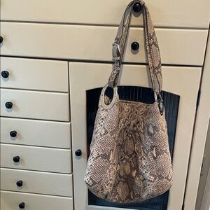 Michael Kors Python-Print Hobo Bag With Adjustable Strap